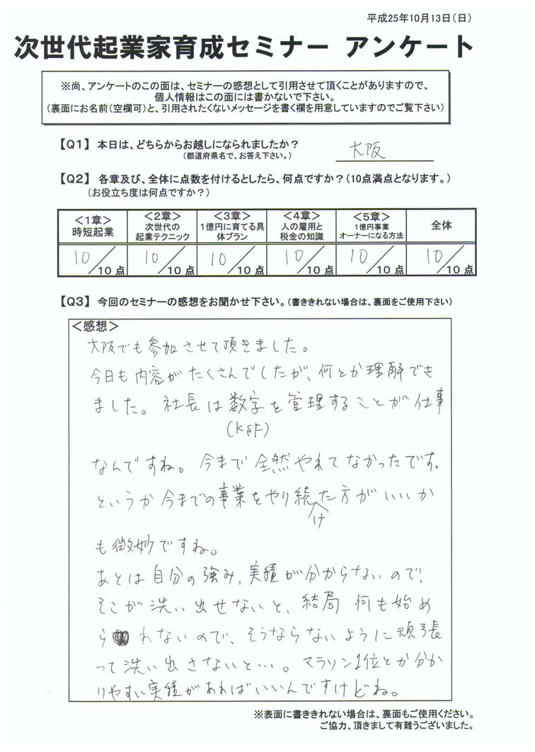 特別編アンケート東京